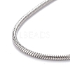 304 Stainless Steel Round Snake Chain Bracelet Making BJEW-F412-01P-2