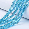 Electroplate Glass Beads Strands EGLA-A034-T8mm-A13-1