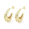 Rack Plating Brass Micro Pave Cubic Zirconia Studs Earrings EJEW-B047-05G-08-1