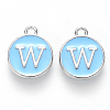 Platinum Plated Alloy Enamel Charms LS-ENAM-S118-04W-P-1