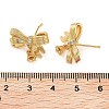 Brass Micro Pave Cubic Zirconia Studs Earring Findings KK-K364-02G-3