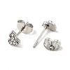 Rhinestone Gourd Stud Earrings with 316 Surgical Stainless Steel Pins EJEW-A081-04P-3