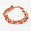 Natural Red Agate Bead Strands G-G735-64F-6mm-2