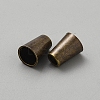 Zinc Alloy Cord End BUTT-WH0100-09AB-02-2