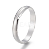 Adjustable 201 Stainless Steel Plain Band Rings STAS-P249-25A-S-1