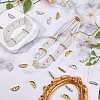 100Pcs 2 Colors Brass Crystal Rhinestone Spacer Bars ALRI-SC0001-60B-4