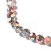 Transparent Electroplated Glass Beads Strands X-GLAA-G097-04D-3