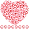 1200Pcs Baking Paint Pearlized Glass Pearl Round Bead Strands HY-SP0001-02-1