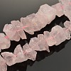 Natural Rose Quartz Nuggets Bead Strands G-A139-B10-1