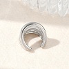 304 Stainless Steel Two-layer C-Shaped Cuff Earrings EJEW-M073-10PG-02-4