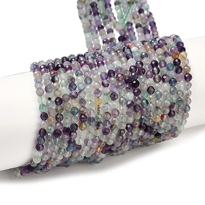 Natural Fluorite Beads Strands G-A252-A01-02-1