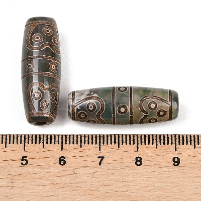 Tibetan Style dZi Beads TDZI-E004-60-1