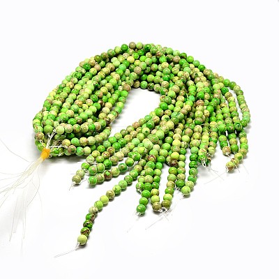 Natural Imperial Jasper Beads Strands G-I122-4mm-01-1