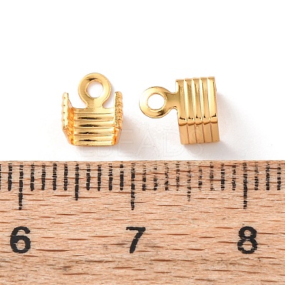 Brass Folding Crimp Ends KK-C157-69G-1