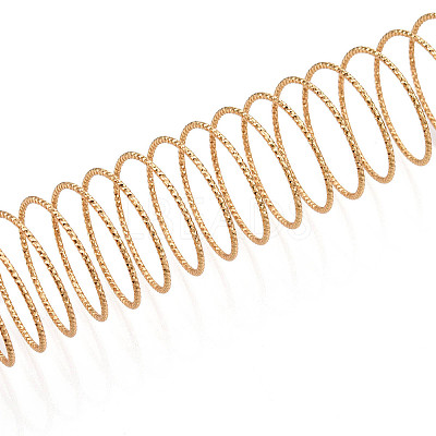 Textured Round Brass Jewelry Wires KK-N258-03G-1