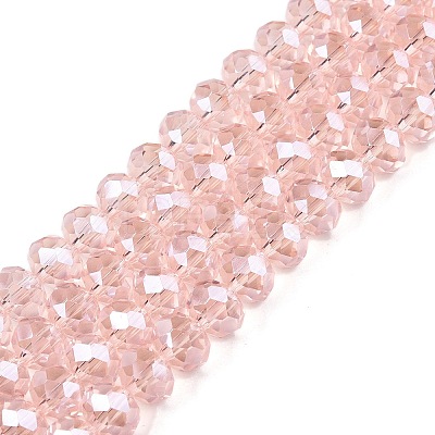 Electroplate Glass Beads Strands X-EGLA-A044-T8mm-A22-1
