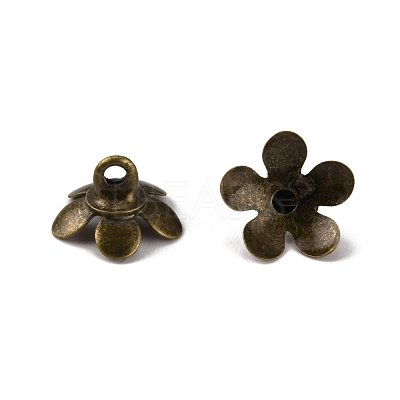 Brass Bead Cap Pendant Bails KK-WH0044-54AB-1