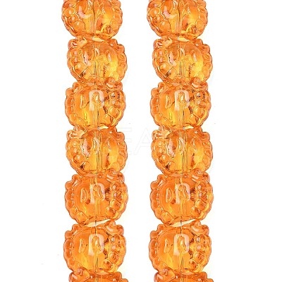 Electroplate Baking Paint Transparent Glass Beads Strands GL-CBA17FF-02B-1