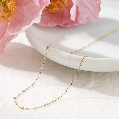 1MM 304 Stainless Steel Cable Chain Necklaces NJEW-T016-15G-1