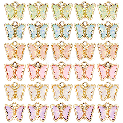 30Pcs Glass Pendants FIND-SC0015-11-1