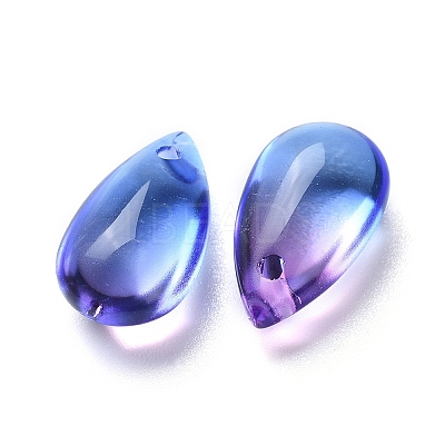 Transparent Glass Charms X-GLAA-O017-01H-1