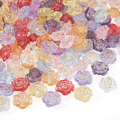 Camellia Transparency Acrylic Beads RESI-TA0004-27B-1