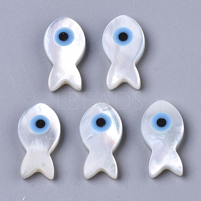 Natural White Shell Mother of Pearl Shell Beads SSHEL-N034-48-1