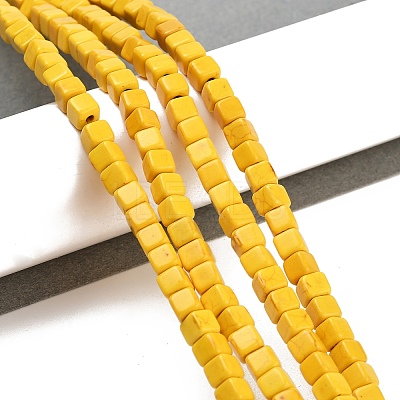 Synthetic Turquoise Beads Strands X-TURQ-G108-4x4mm-06-1