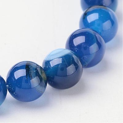 Natural Striped Agate/Banded Agate Beads AGAT-8D-8-1
