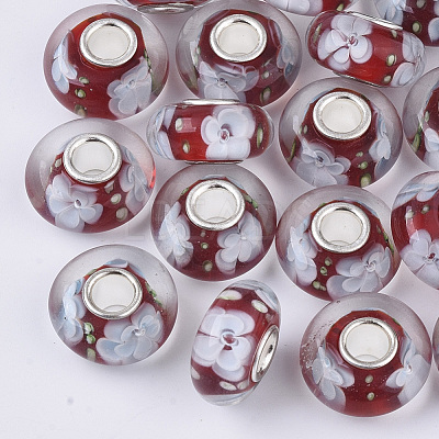 Handmade Lampwork European Beads LAMP-S193-004D-1