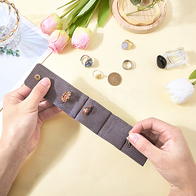 1Pc PU Leather Jewelry Rolls ABAG-CL0001-43C-1