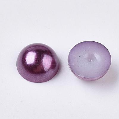 ABS Plastic Imitation Pearl Cabochons SACR-S738-8mm-Z47-1