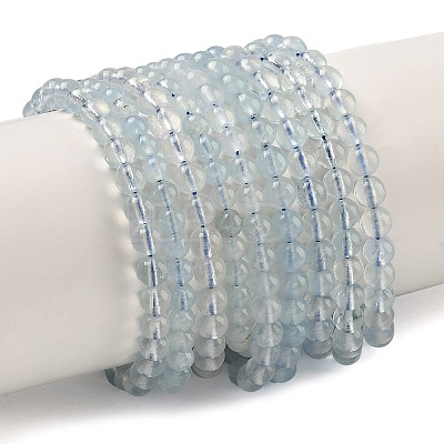 Natural Aquamarine Beads Strands G-D327-B01-5mm-01-1