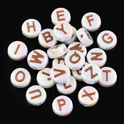 UV Plating Enamel Acrylic Beads PACR-N015-01E-1
