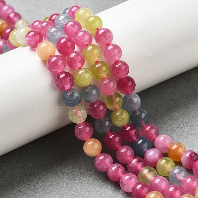 Dyed Natural Malaysia Jade Beads Strands G-G021-02A-18-1