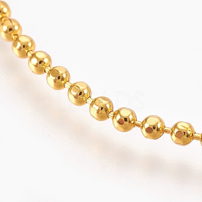 Brass Ball Chain Necklace Making KK-F763-06G-1
