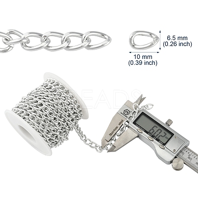 Aluminium Twisted Curb Chains CHA-YW0001-01S-1
