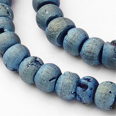 Electroplated Natural Quartz Crystal Beads Strands G-P149-06D-1