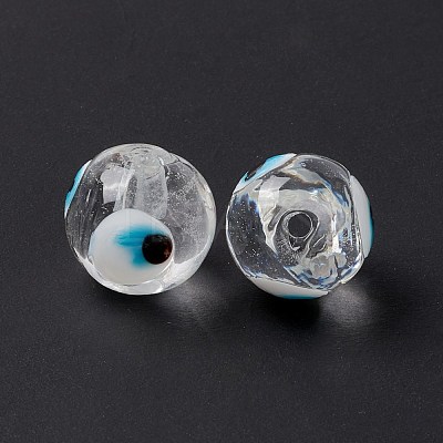 Handmade Evil Eye Lampwork Beads LAMP-F025-03F-1