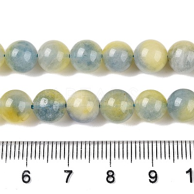 Dyed Natural White Jade Beads Strands G-T138-8mm-210-6-1