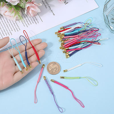 45Pcs 9 Colors Polyester Cord Mobile Straps FIND-GF0006-44-1