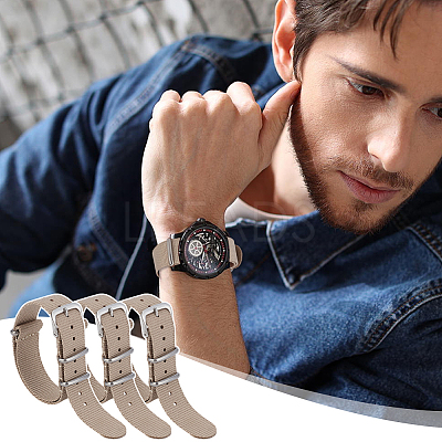 3Pcs Nylon Watch Bands AJEW-OC0015-63C-1