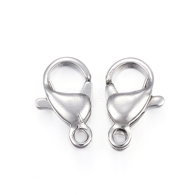 304 Stainless Steel Lobster Claw Clasps X-STAS-H353-A-02-1