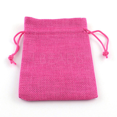 Burlap Packing Pouches Drawstring Bags ABAG-Q050-7x9-M-1