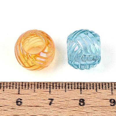 UV Plating Transparent Acrylic European Beads TACR-T029-04M-1