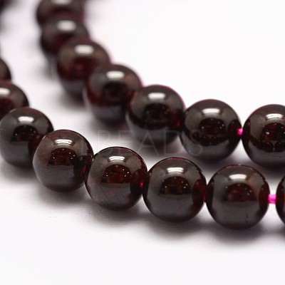 Natural Garnet Bead Strands X-G-P217-33-6mm-1