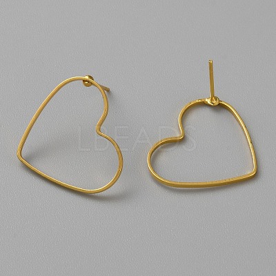 Golden Brass Hollow Geometry Stud Earrings EJEW-WH0012-127J-1
