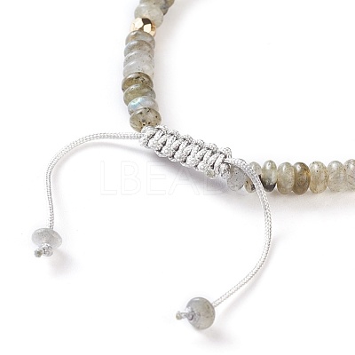 Natural Labradorite Braided Bead Bracelets BJEW-O175-C02-1