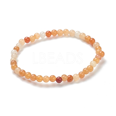 Natural Red Aventurine Beaded Stretch Bracelets BJEW-D446-A-24-1