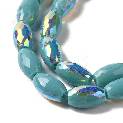 AB Color Plated Electroplate Beads Strands X-EGLA-H104-03F-1